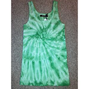 NWT* Olivaceous Green Tie-Dye Tank Top Women's Size Large 90s Y2K Festival Vibes